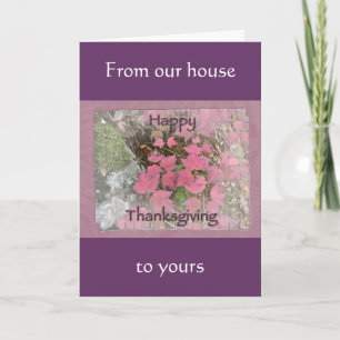 Viburnum Fall Foliage Happy Thanksgiving Items Holiday Card