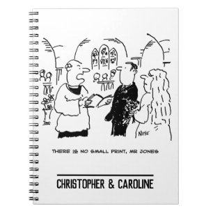 Vicar Says There's No Small Print Cartoon Notebook