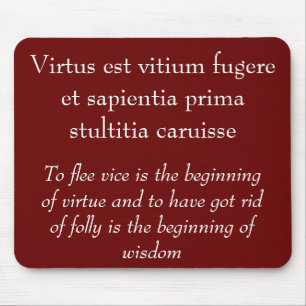 Vice and virtue, Horace quote Mouse Mat