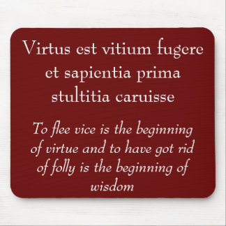 Vice and virtue, Horace quote Mouse Mat