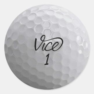 Vice Golf Ball Classic Round Sticker