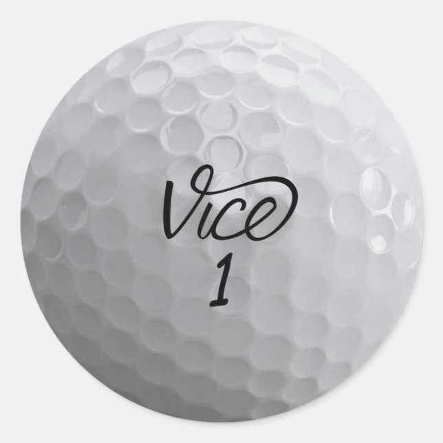 Vice Golf Ball Classic Round Sticker (Front)
