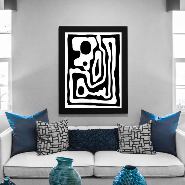 Vice Grip: Abstract Black & White Canvas Print (Creator Uploaded)