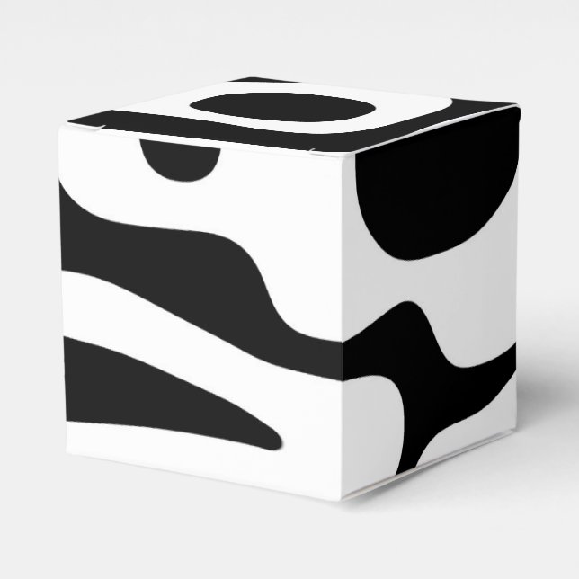 Vice Grip: Abstract Black & White Favour Box (Front Side)