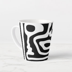 Vice Grip: Abstract Black & White Latte Mug