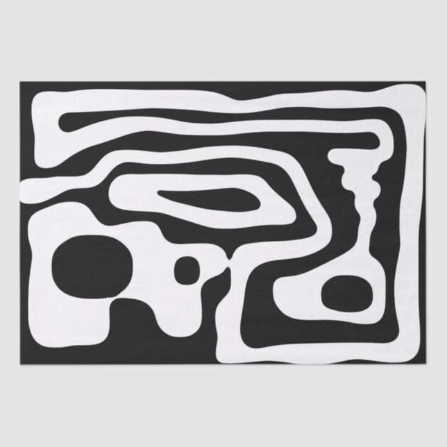 Vice Grip: Abstract Black & White Tissue Paper (Front)