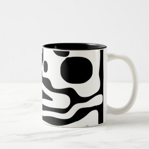Vice Grip: Abstract Black & White Two-Tone Coffee Mug