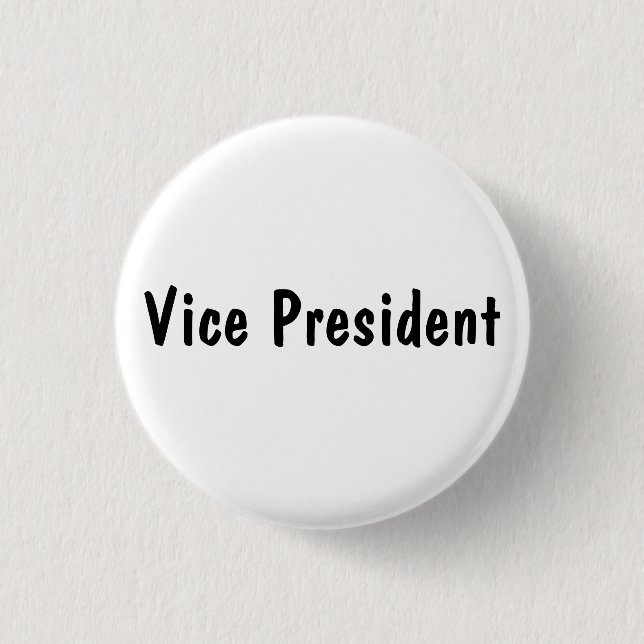 Vice President 3 Cm Round Badge (Front)