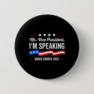 Vice President I'm Speaking Debate 2020  6 Cm Round Badge