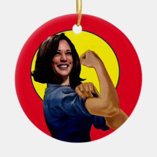 Vice President Kamala Harris as Rosie Ceramic Tree Decoration