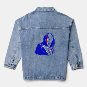 vice president kamala harris democrat  denim jacket