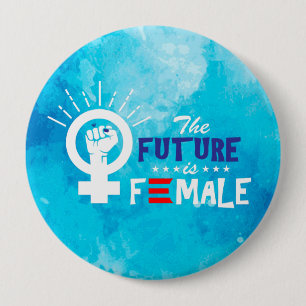 Vice President Kamala Harris Future is Female 10 Cm Round Badge
