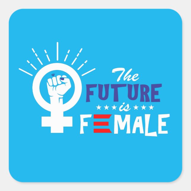Vice President Kamala Harris Future is Female Square Sticker (Front)