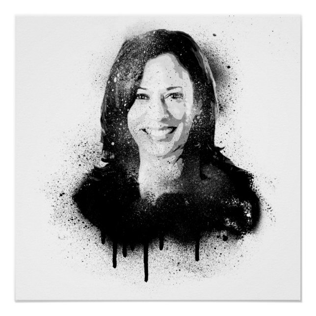 Vice President Kamala Harris Graffiti Portrait Poster (Front)