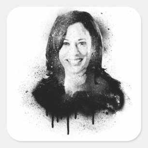Vice President Kamala Harris Graffiti Portrait Square Sticker