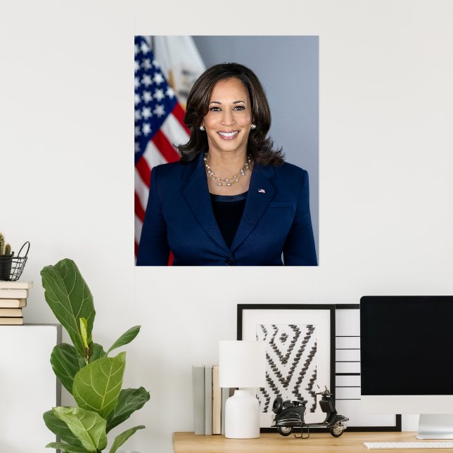 Vice President Kamala Harris Official Photo Poster (Home Office)