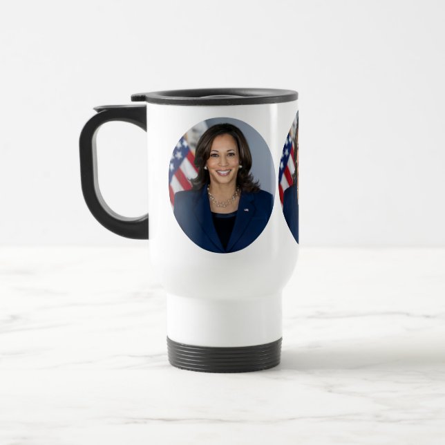 Vice President Kamala Harris Official Photo Travel Mug (Left)
