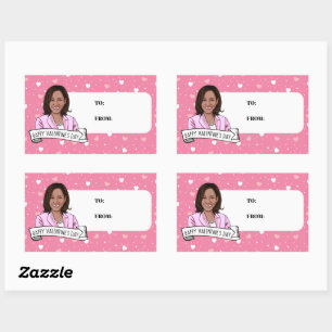 Vice President Kamala Harris Valentine's Day Rectangular Sticker