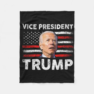 Vice President Trump Us Flag Biden 2024 Election M Fleece Blanket