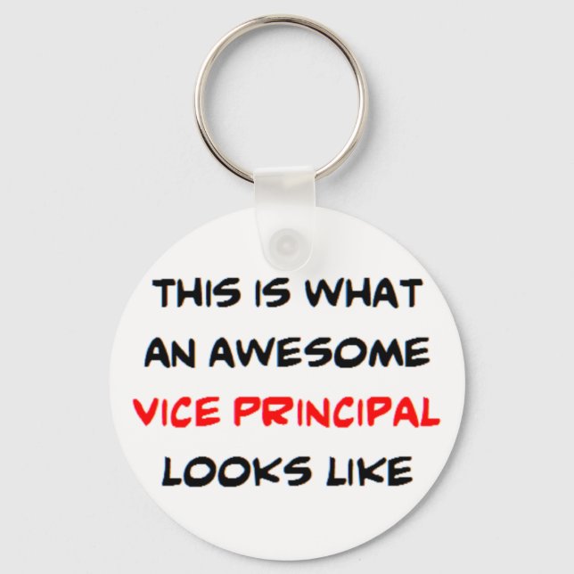 vice principal, awesome key ring (Front)