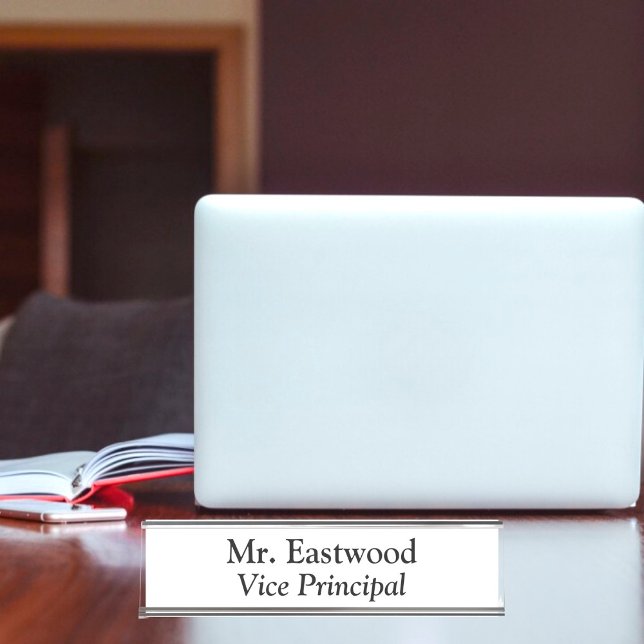 Vice Principal In White  Desk Name Plate (Creator Uploaded)