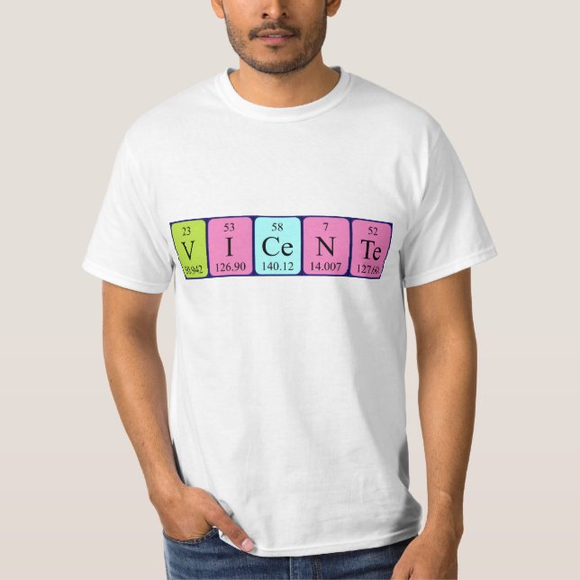Vicente periodic table name shirt (Front)