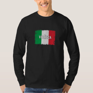 Vicenza Italy City With Italian Flag T-Shirt