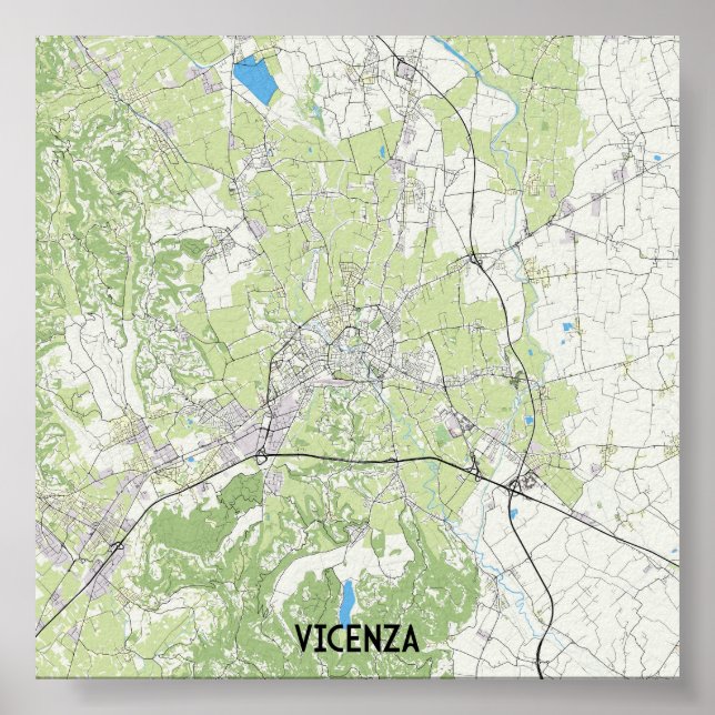 Vicenza Italy map Poster (Front)