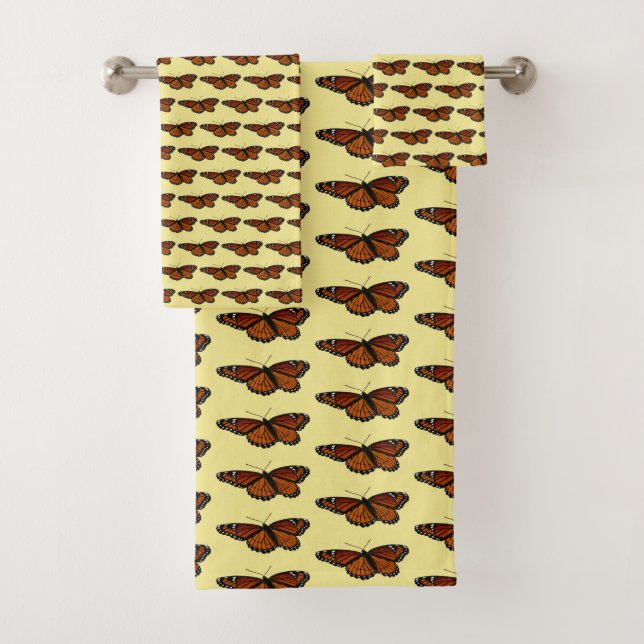 Viceroy Butterfly Beautiful Nature Photography Bath Towel Set (Insitu)