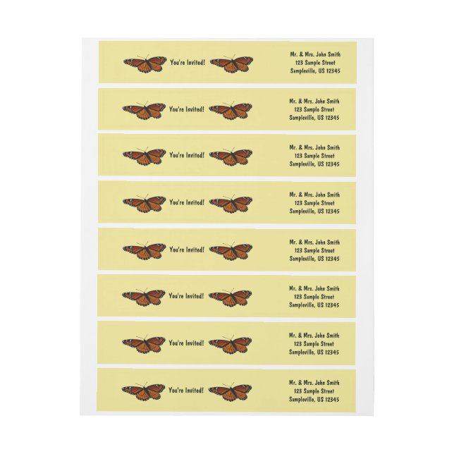Viceroy Butterfly Beautiful Nature Photography Wrap Around Label (Sheet)