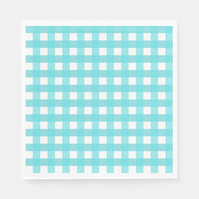 Vichy Blue Sky Napkin (Front)