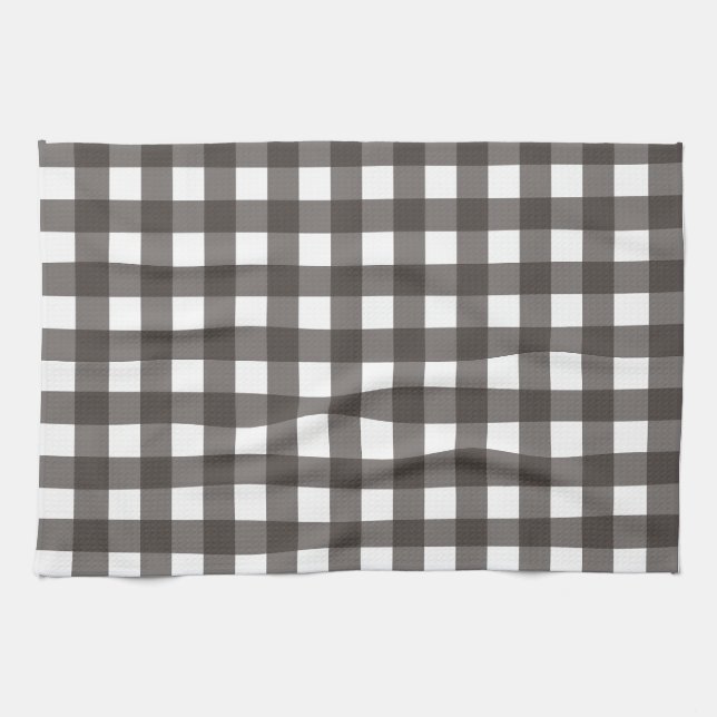 Vichy Gris anthracite Tea Towel (Horizontal)