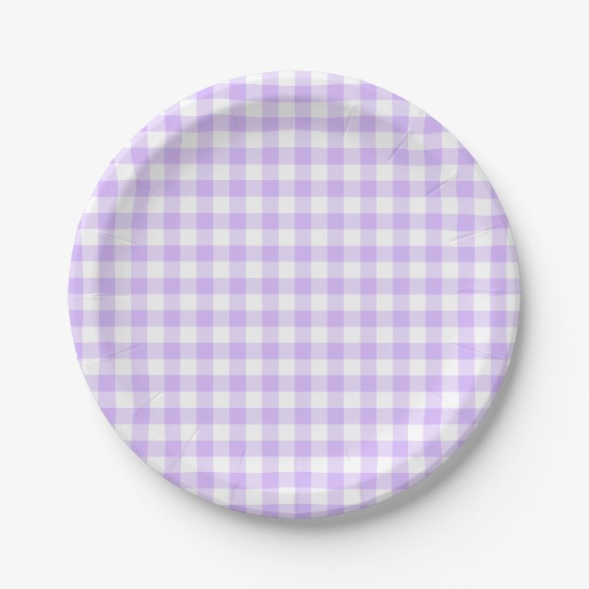Vichy Lavande Paper Plate (Front)