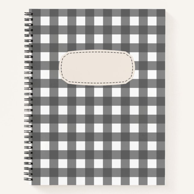 Vichy Light Gray Notebook (Front)