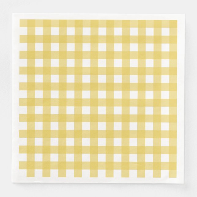 Vichy Light Yellow Napkin (Front)