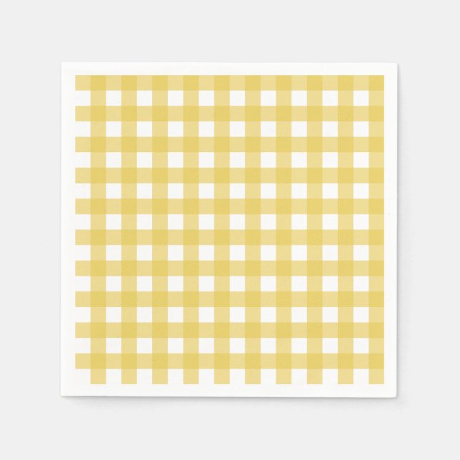 Vichy Light Yellow Napkin (Front)