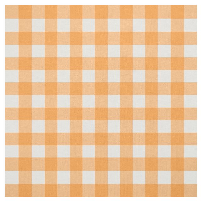 Vichy Orange Fabric (Swatch)