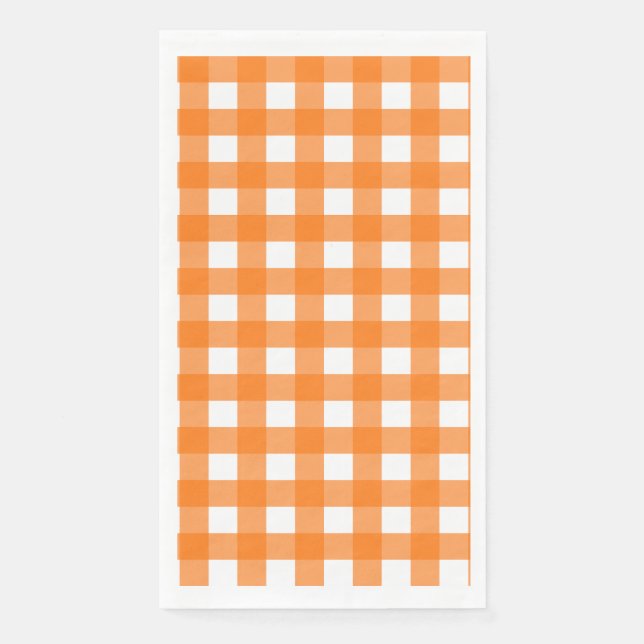 Vichy Orange Napkin (Front)