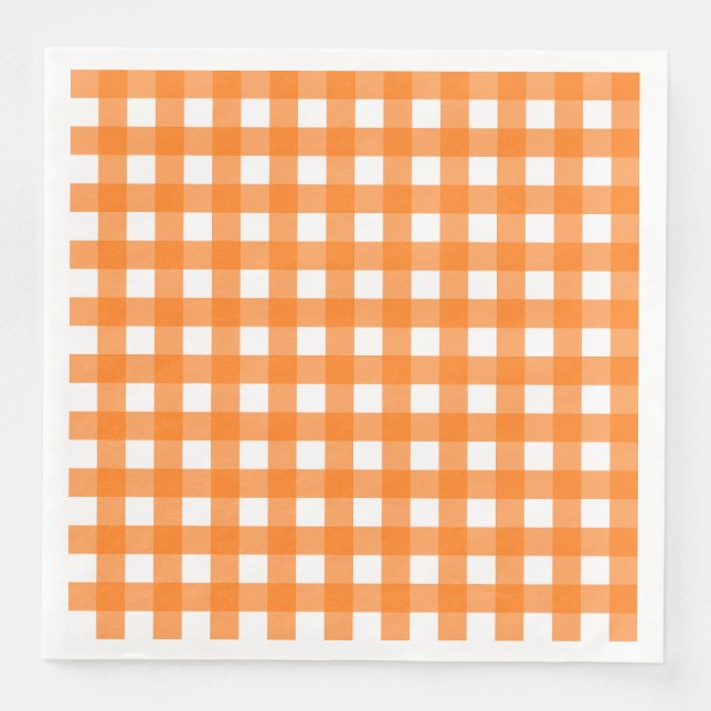 Vichy Orange Napkin (Front)