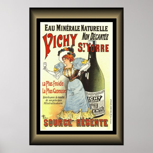'Vichy Saint-Yorre Natural Mineral Water ~ * ~ Poster (Front)