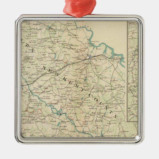 Vicinity Richmond, Va, Peninsula Metal Tree Decoration (Front)