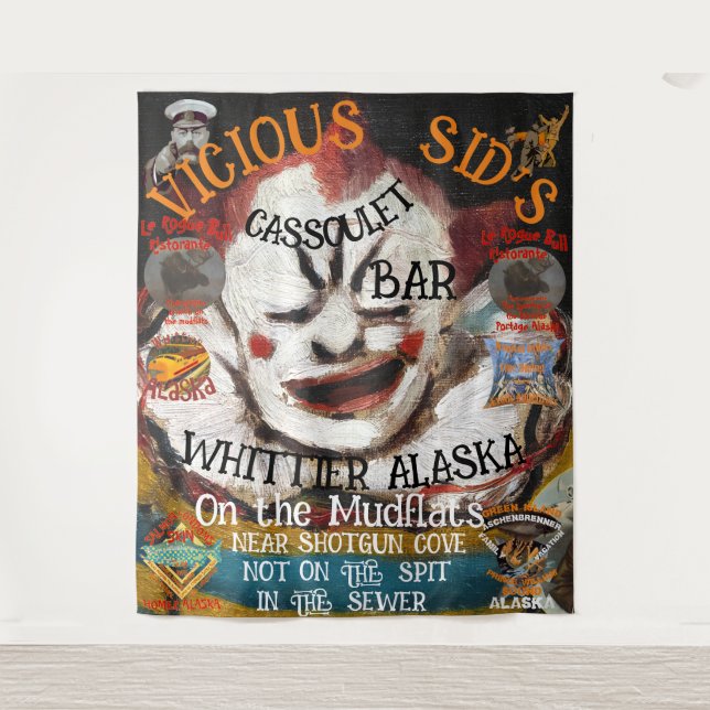VICIOUS SID'S CASSOULET BAR WHITTIER ALASKA TAPESTRY (Front)