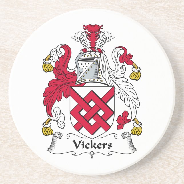 Vickers Family Crest Coaster (Front)