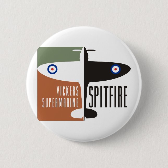 vickers supermarine spitfire 6 cm round badge (Front)