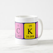 Vicki periodic table name mug (Front Right)