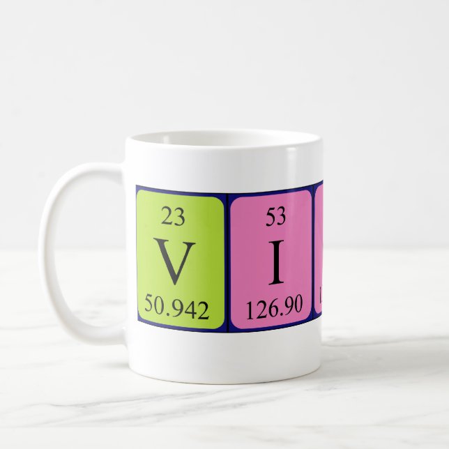 Vicki periodic table name mug (Left)