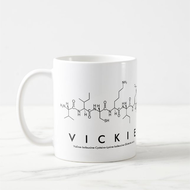 Vickie peptide name mug (Left)