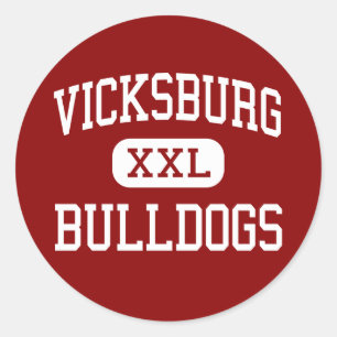 Vicksburg - Bulldogs - High - Vicksburg Michigan Classic Round Sticker