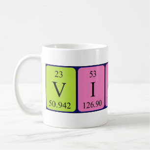 Vicky periodic table name mug