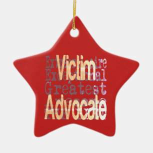 Victim Advocate Extraordinaire Ceramic Tree Decoration